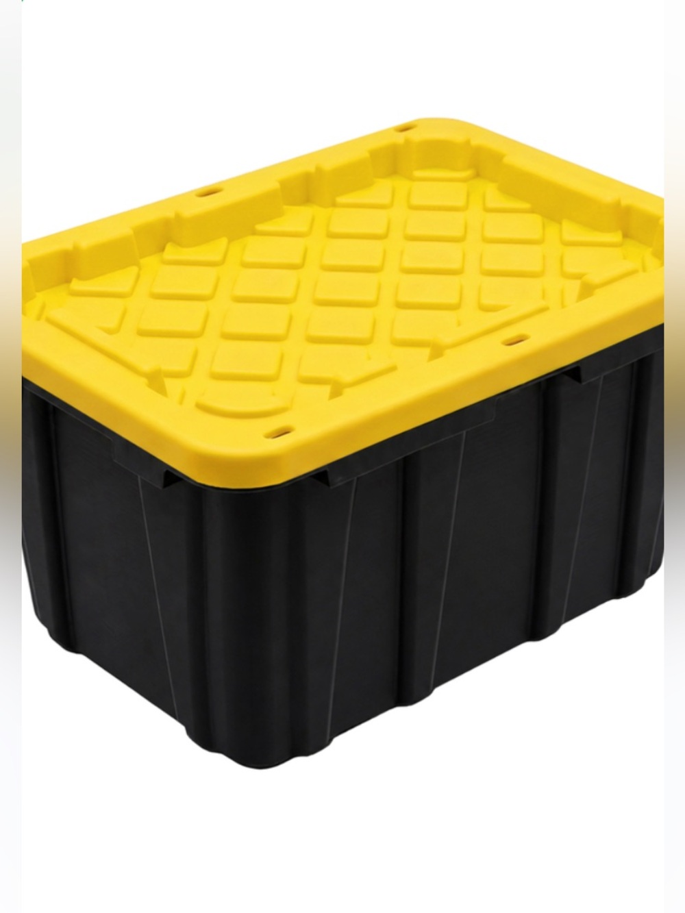Performax® Black/Yellow Mini Storage Tote with Snap Lid